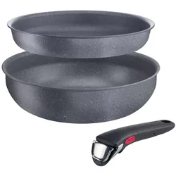 Lagostina Ingenio Grün Grau Kochgeschirr Set, Pfannenset + Topfset, Grau
