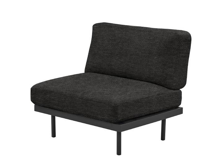 Outdoor-Sessel Modica Typ A 87 x 83 x 84cm Schwarz/Schwarz