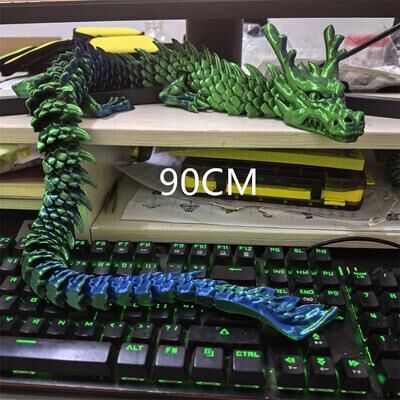 Uplift Picks Articulated 3D Printed Dragon Ornament For Flexible Fantasy Display And Decor 03