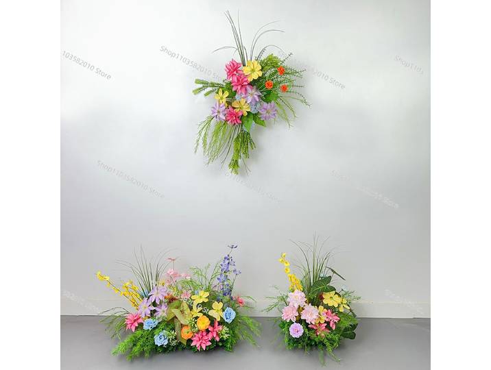 Fleurs artificielles Mori, décoration de rangée pour mariage, décoration de vitrine de centre commercial, accessoires photo pour influenceurs
