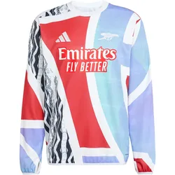 adidas FC Arsenal langarm Aufwärmshirt Herren 2024/25 JE7564 - better scarlet/white/black/clear aqua 3XL