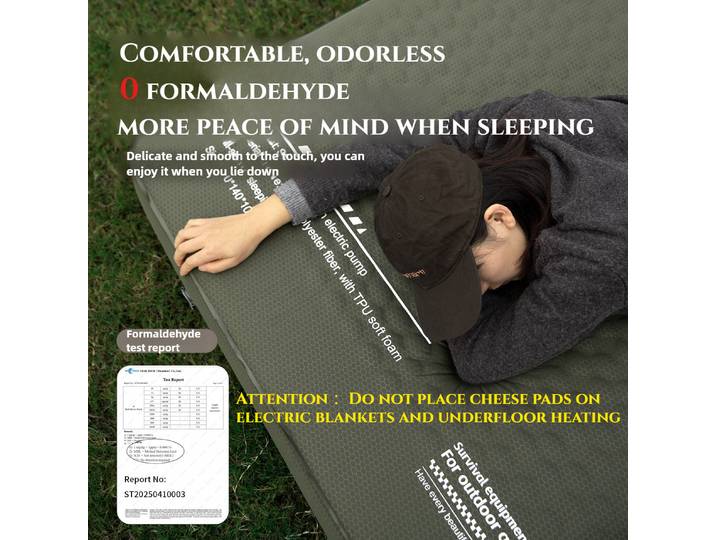MOUNDAINHIKER Camping en plein Air avec pompe à Air matelas à coussin d'air lit gonflable automatique tapis de fromage gonflable extérieur Portable