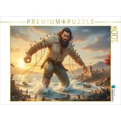 CALVENDO Puzzle Die Flucht aus Lilliput über das offene Meer | 1000 Teile Lege-Größe 64x48cm Foto-Puzzle für glückliche Stunden, von , Calvendo Puzzle