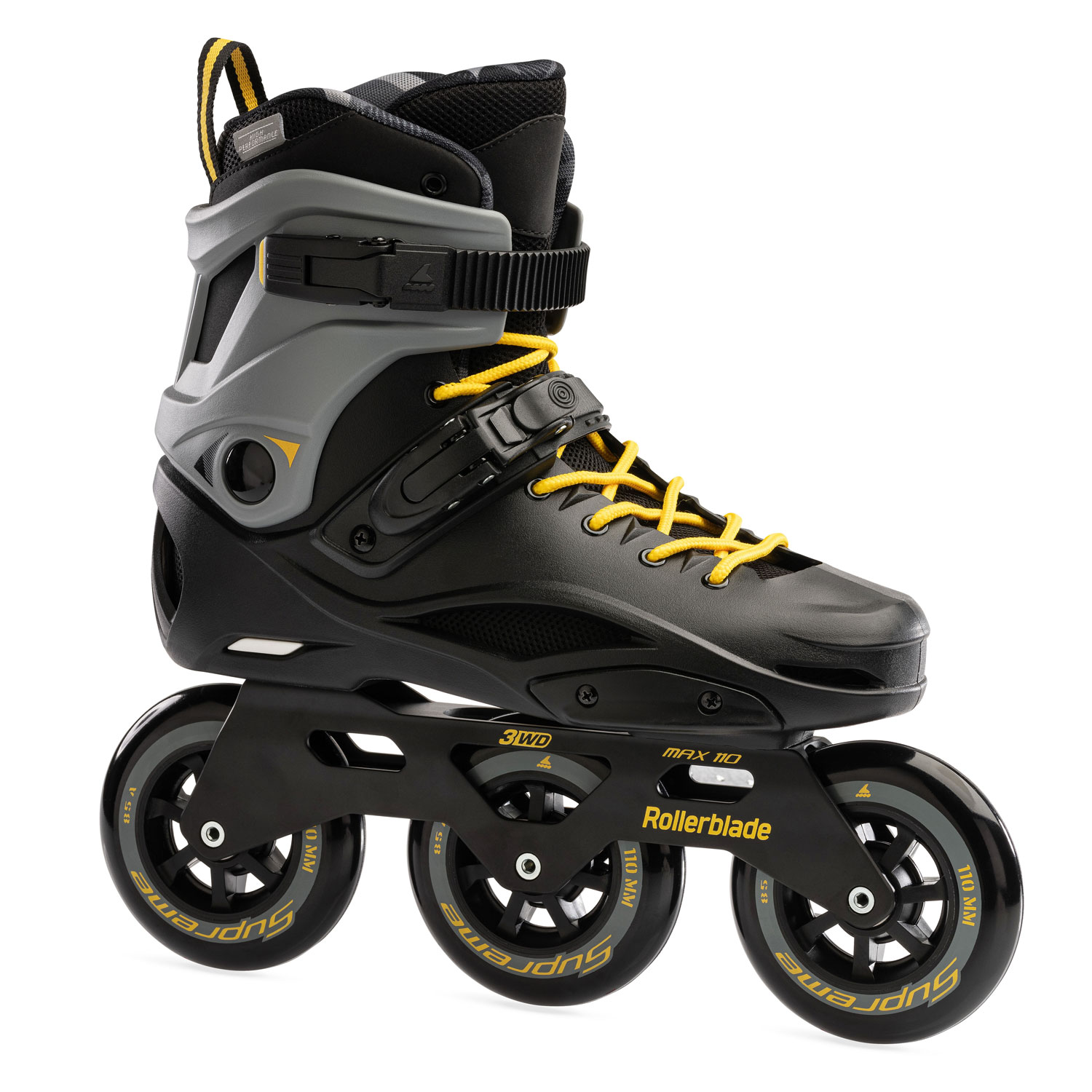 Rollerblade Inlineskates RB 110 3WD (Black/Saffron Yellow) 48