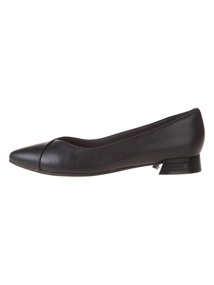 Clarks Leder-Ballerinas "Natalyn Wish" in Schwarz - 37