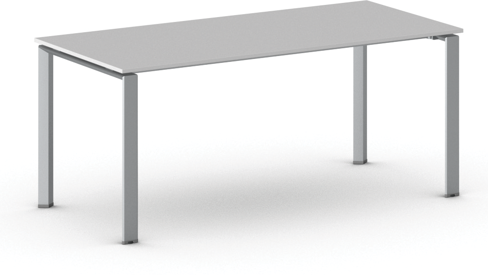 B2B Partner Konferenztisch PRIMO INFINITY 180x90 cm, graues Metallgestell, grau