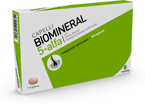 Biomineral 5-Alfa Integratore Capelli 30 Capsule