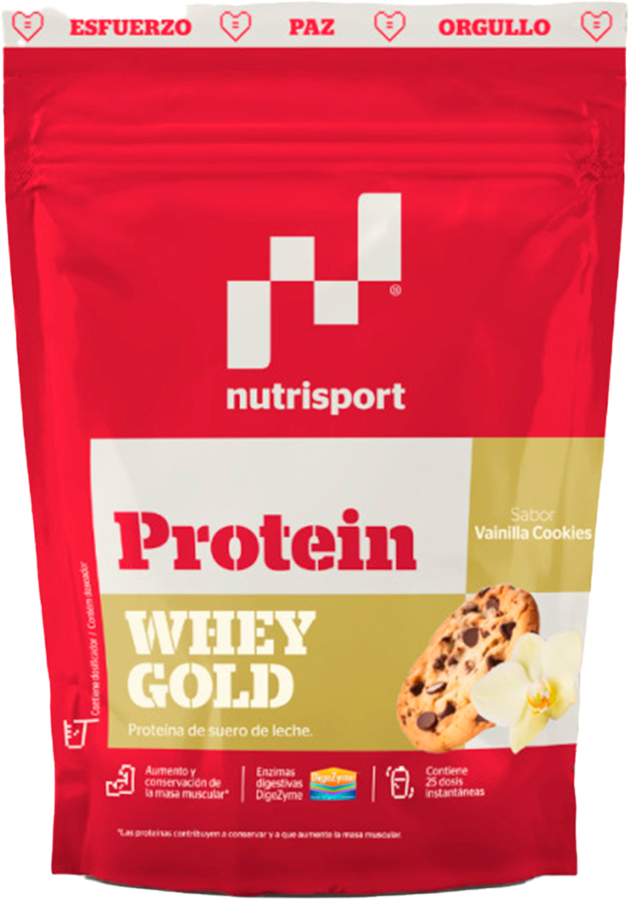 Nutrisport whey gold protein vainilla-cookies doypack 500 gr