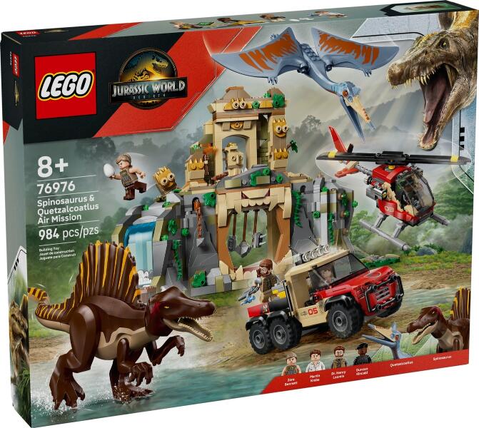 LEGO® Jurassic World 76976 Spinosaurier & Quetzalcoatlus: Hubschrauber-Einsatz