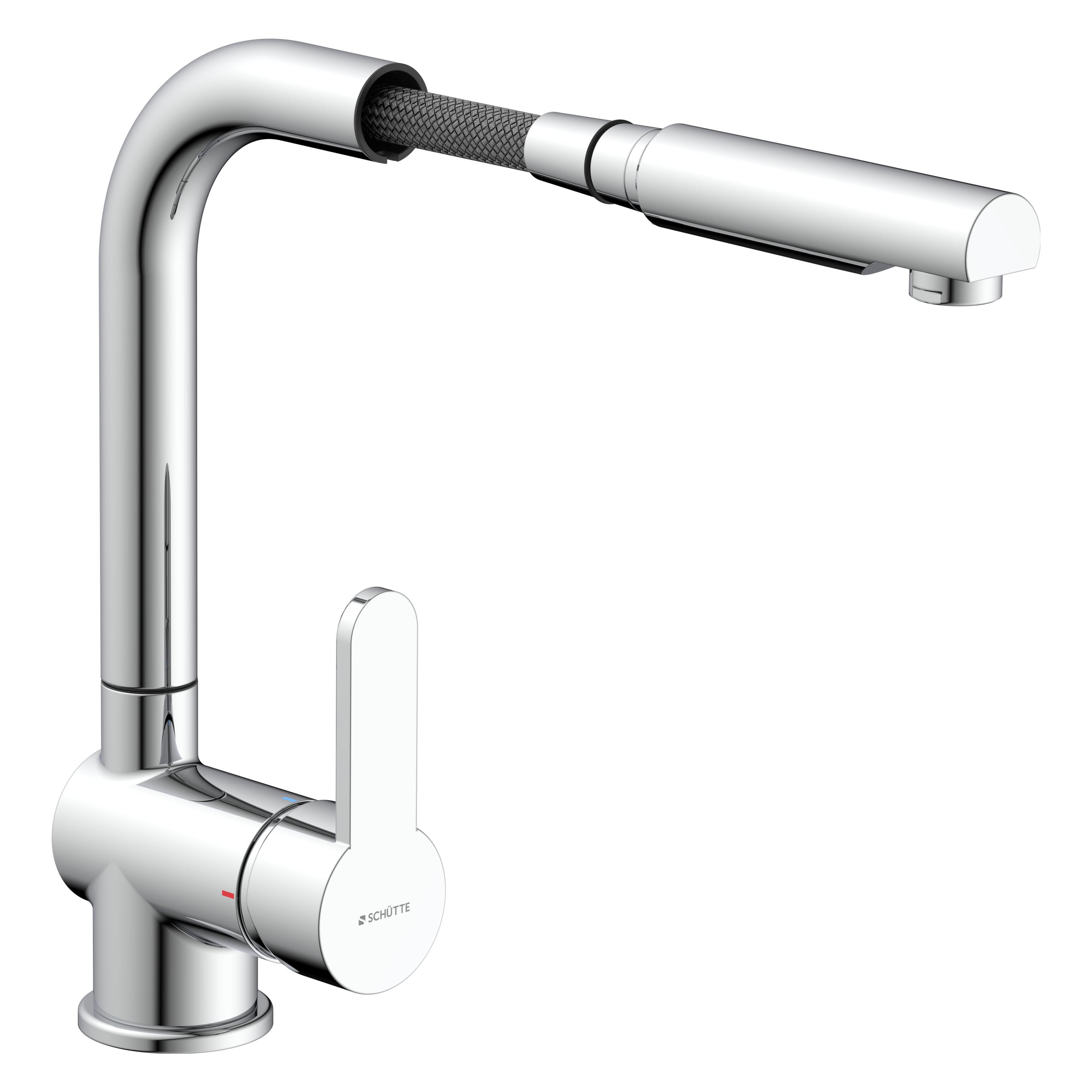 Schütte Wasserhahn Küche LONDON Spültischarmatur Chrom Ausziehbar Schwenkbar 79700 (79700)