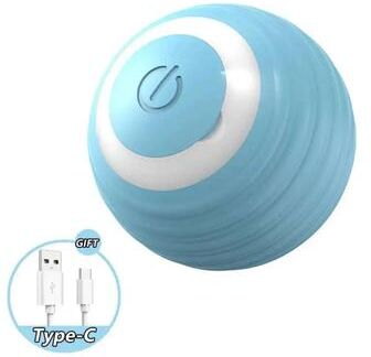Uplift Treasures Speedy Tail 2.0 Interactive Rolling Cat Toy Ball style3 Blue