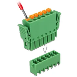 DELOCK Terminalblock Set f. Platine 6 Pin 3,81mm Rastermaß