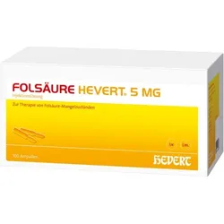 FOLSÄURE Hevert 5 mg Inj.-Lösung Ampullen 100X2 ml