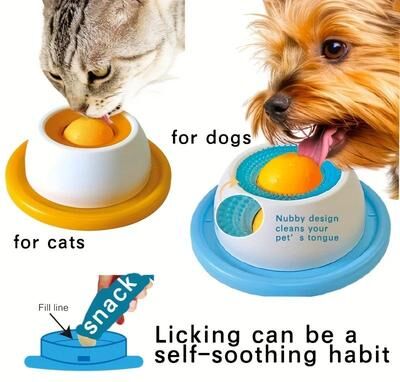 Uplift Treasures Interactive Slow Feeder Puzzle Bowl For Cats blue