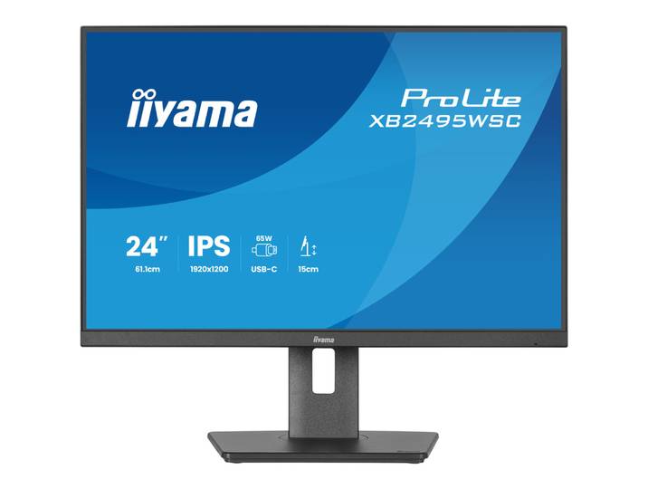 iiyama ProLite XB2495WSC-B1, 61,2 cm (24.1'), 1920 x 1200 pixels, WUXGA, LED, 4 ms, Noir