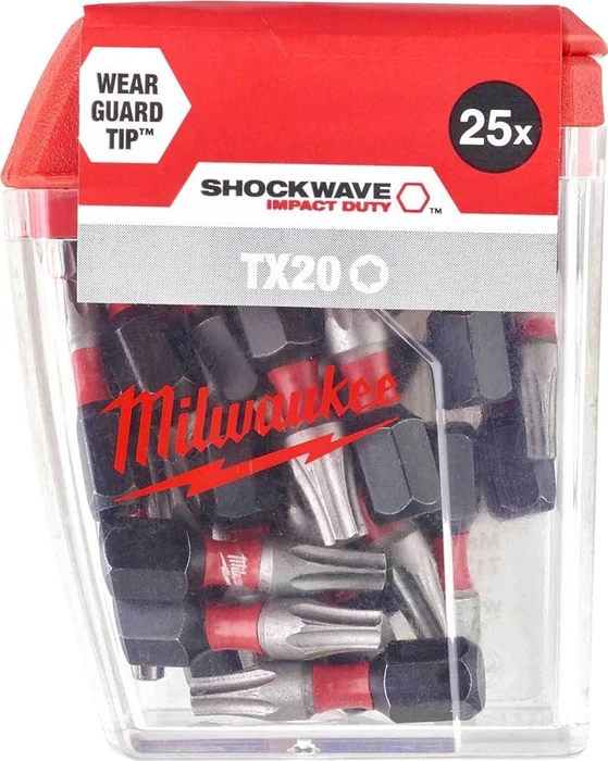 Milwaukee Cajita Shockwave Tx20 x25mm (25uds) - ShW CDTX20 25mm-25pc (MIL 4932430875)