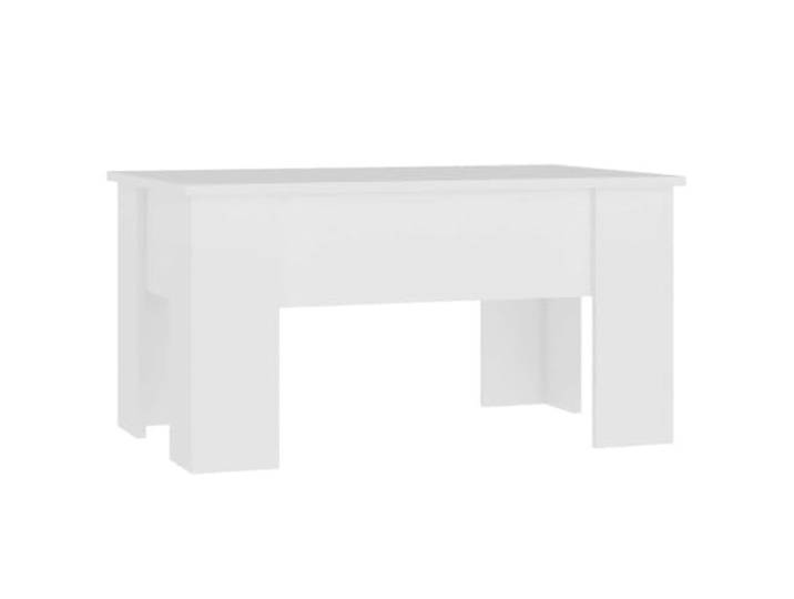 Makastle Wohnzimmertisch Couchtisch Weiß 79x49x41 cm Holzwerkstoff