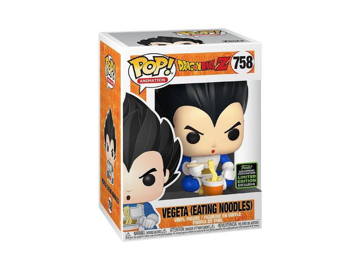 Funko Spielfigur Funko Pop Gragon Ball Z - Vegeta Eating Noodles 758, (1-tlg)