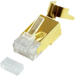 LogiLink RJ45-Modularstecker, Cat.8.1/Cat.6A, geschirmt, vergoldet, 10 Stück
