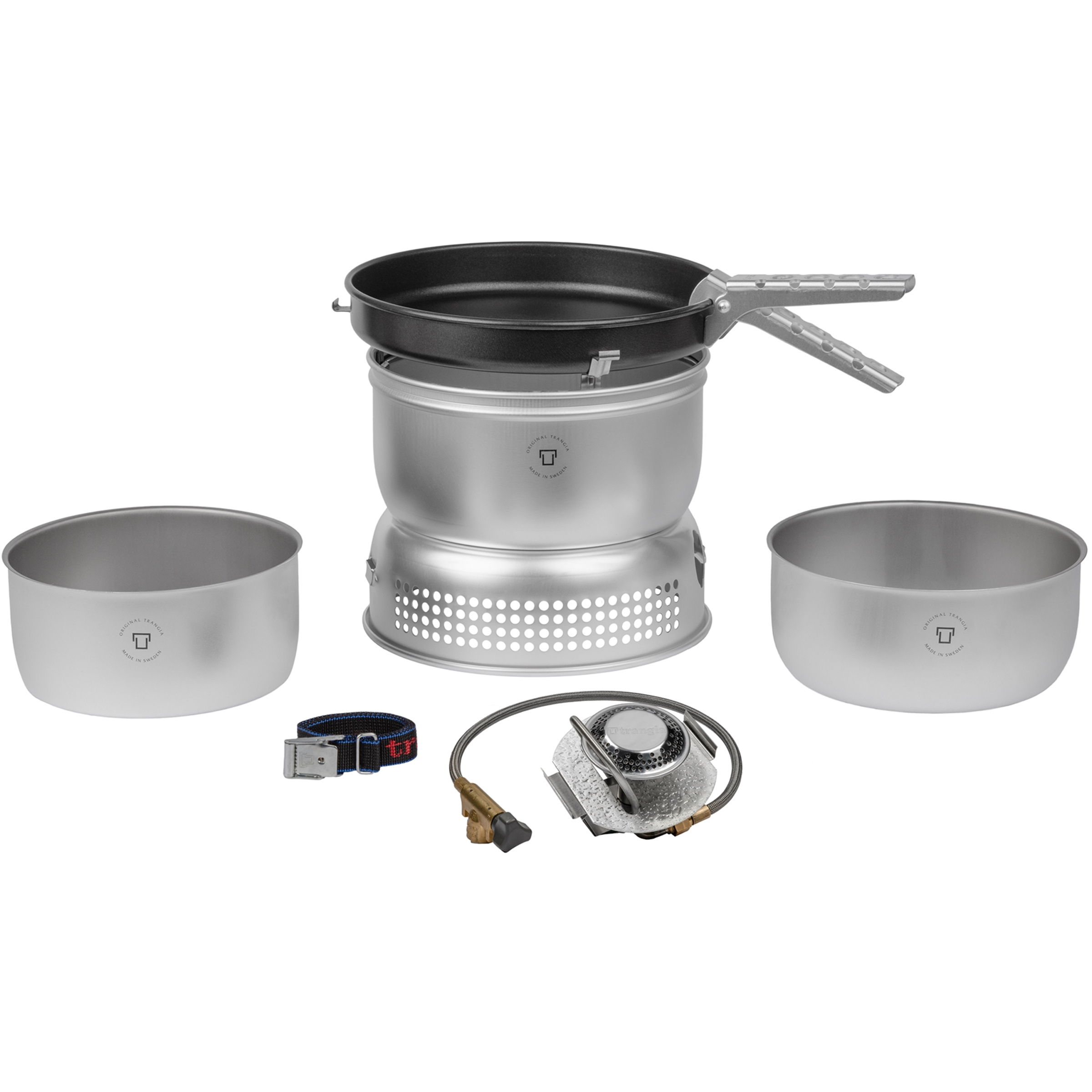 Trangia Sturmkocher groß Duossal Pfanne Campingkocher silber Trekking