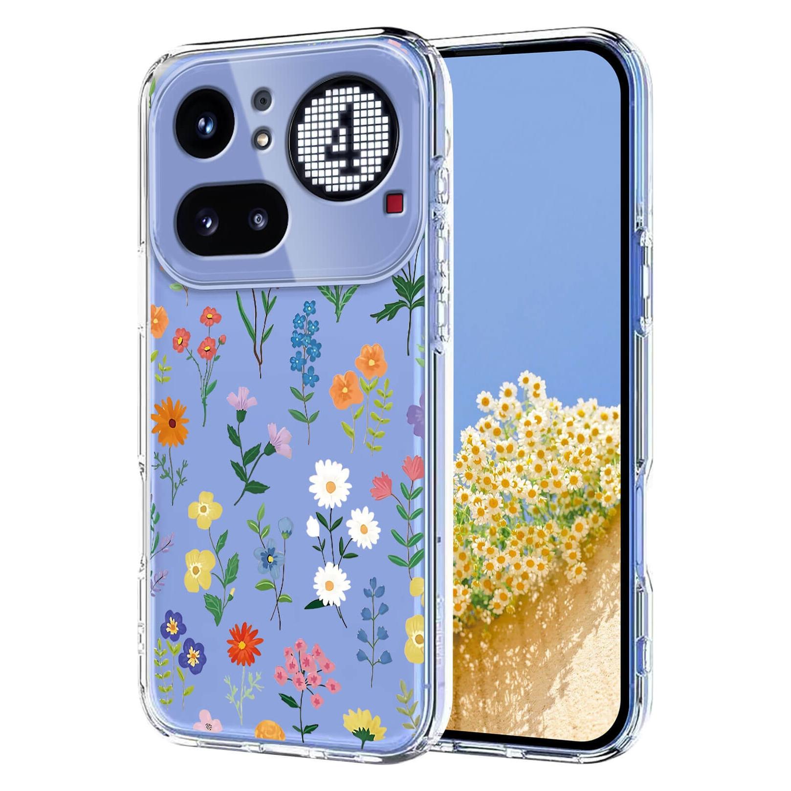 Cover-Discount Nothing Phone (4a) Pro - Silikon Gummi Hülle Blumen (Nothing Phone (4a) Pro) (78703934)