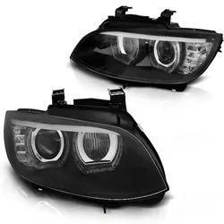 Xenon Scheinwerfer DRL LED Tagfahrlicht passend für BMW E92 E93 mit AFS 05-10 Schwarz
