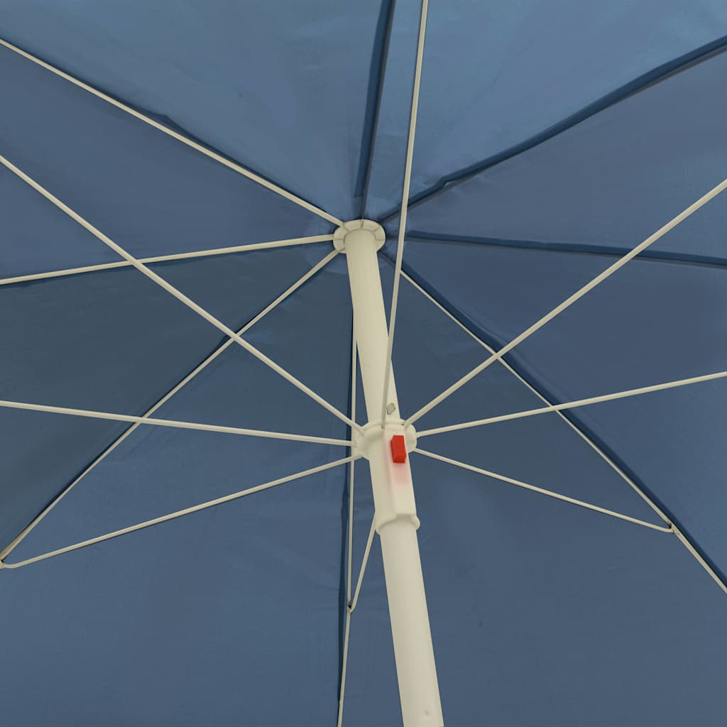 vidaXL Sombrilla de playa azul 240 cm Azul
