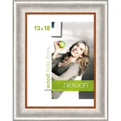 Holz-Wechselrahmen DERBY (BH 13x18 cm) - silber - BH 13x18 cm