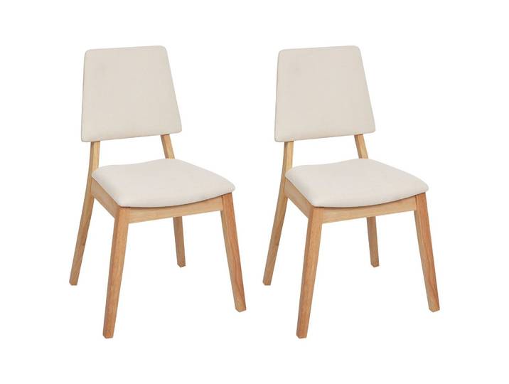 STUHL 2er-Set Holz Helles Beige Merrill