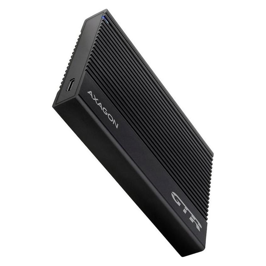 Axagon EE25-GTR USB-C 3.2 Gen 2 - SATA 6G, 2.5" externes Festplattengehäuse, geriffelt - schwarz (2.5") (EE25-GTR)