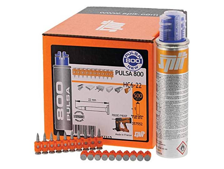clou spit pulsa p800 + gaz - hc6 27 mm - boite de 500