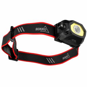 Bemko Stirnlampe C49-LTC02 LED, wiederaufladbar, 200 Lumen, mit Grün- & Rotlicht, wasserfest