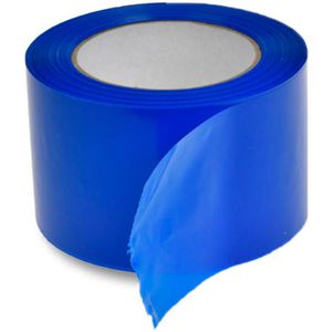 dm-folien Warnband 02975011, Absperrband, nicht klebend, blau, 75mm x 100m