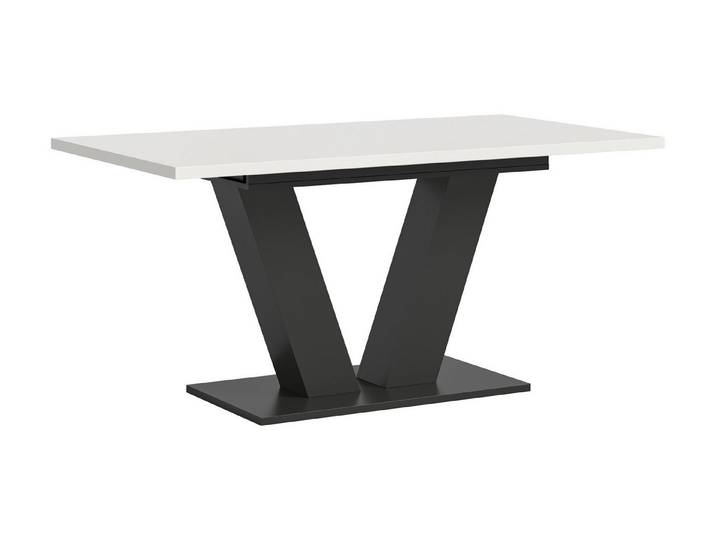 Newroom Esstisch Grau 76 cm, Esstisch Weiß Grau Esszimmertisch Tisch Modern Zeitlos Küche Essz...