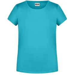 Mädchen Basic T-Shirt "8007G" - S - pacific