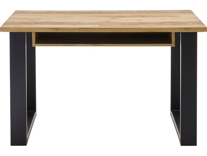 Schreibtisch HOME AFFAIRE SHERWOOD , braun (old style hell dekor, old style hell dekor), B:125cm H:76cm T:60cm, Tische, Schreibtisch, Computertisch im Industrie-Design, Breite 125 cm