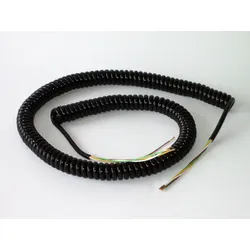 Meißner Spiralkabel 4 x 0,5 mm2 schwarz