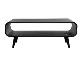 Skandinavischer rechteckiger Couchtisch aus Holz in Schwarz L118 cm TAKLA