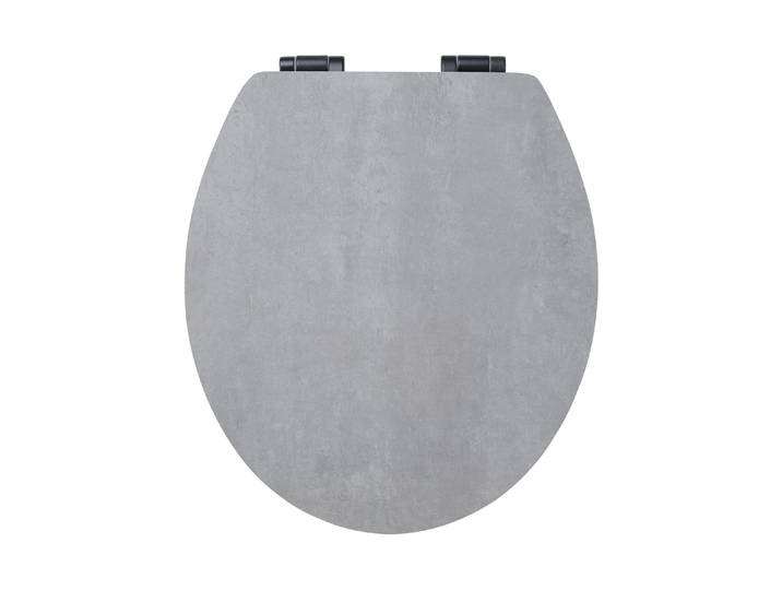 WC-Sitz DIAQUA Troyes Absenkautomatik, Grau , grau, B:37,8cm L:44cm, WC-Sitze, WC-Sitz