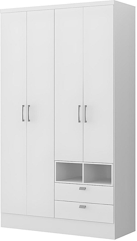 Vente-unique Kleiderschrank mit 4 Türen & 2 Schubladen - B. 120 cm - ODILON
