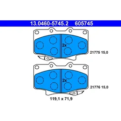 Bremsbelagsatz Scheibenbremse ATE 13.0460-5745.2