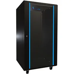 Extralink EX.14381 Rack 22U Freistehendes Gestell (22 HE, 19 Zoll Rack), Serverschrank, Schwarz
