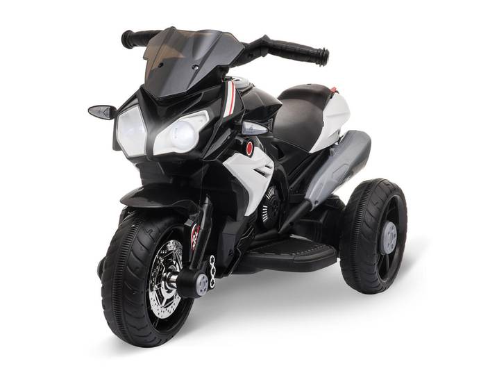 Homcom Kinder-Elektromotorrad Kinderfahrzeug mit Lichtern und Geräuschen bis 3km/h, Schwarz, Metall, 42x52x86 cm, Freizeit & Co, Gartenspielzeug, Kinder-Elektrofahrzeuge