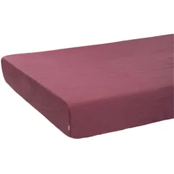 SPANNBETTTUCH reines Leinen rose-de provence 90/200 cm