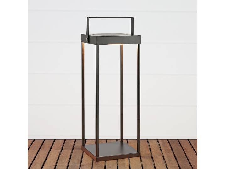 Lanterne solaire LED 53cm Noir