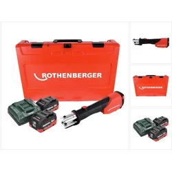 Rothenberger, Presswerkzeug, ROMAX 4000 Akku Pressmaschine 18 V elektrohydraulisch + 2x Akku 10,0 Ah CAS +