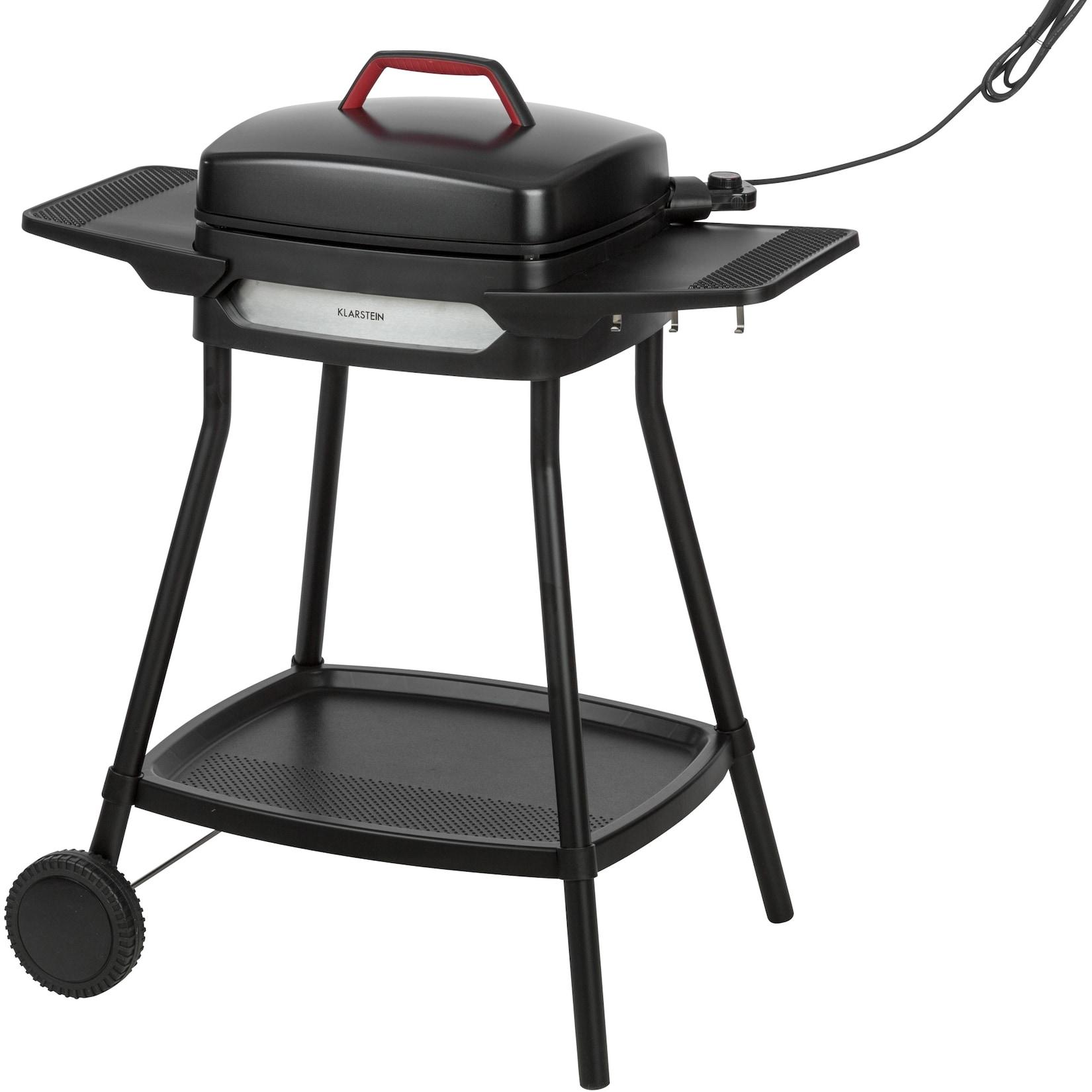 Gatsby Elektrogrill 2000W Antihaft-Grillfläche Seitentische schwarz Schwarz