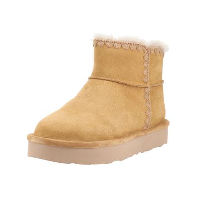 Stiefelette GABOR "Gabor Stiefelette Veloursleder", Damen, Gr. 41, walnut, Veloursleder, Schuhe Stiefelette