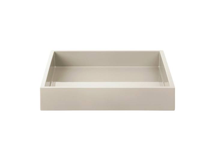 Mojoo Plateau de décoration laqué Lux 19x19x3,5 cm Latte