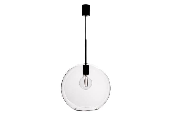 Suspension 1xe27 transparent et noir